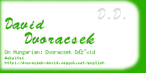 david dvoracsek business card